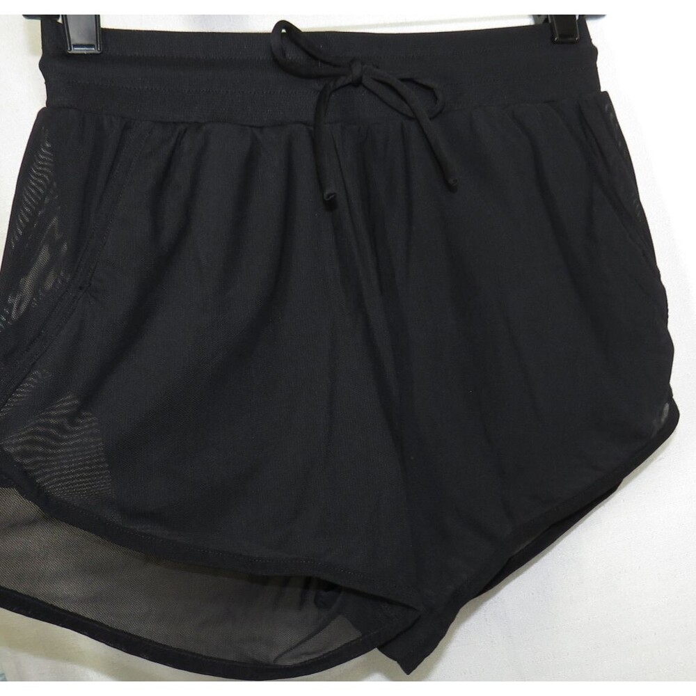 Halara Black Mesh 2 in 1 Side Pocket Active Shorts Size XS - Picture 4 of 7